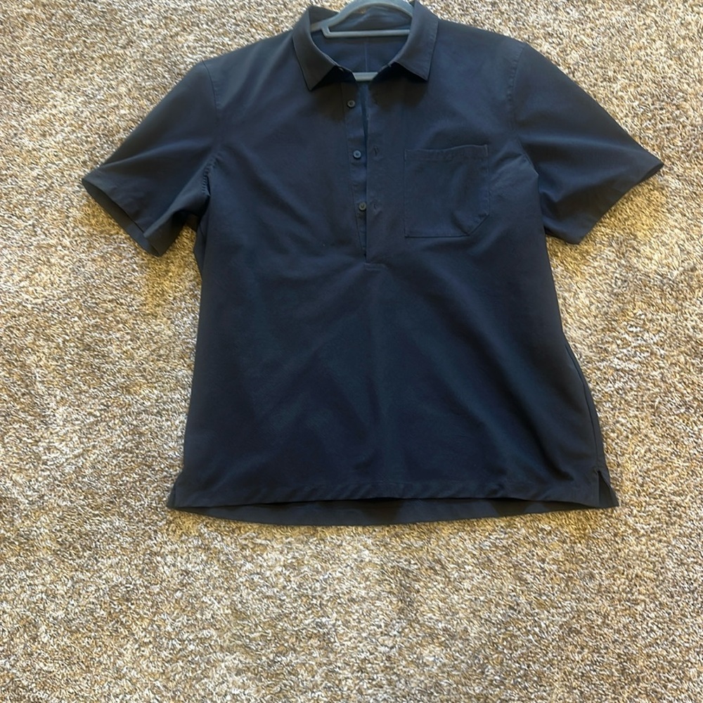 Lululemon Men’s WovenAir Popover Casual Shirt Graphite Gray L/XL